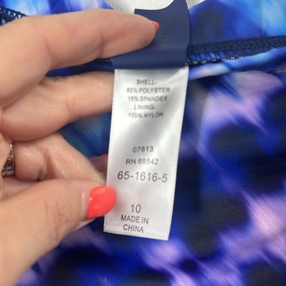 Swimsuits for all blue and purple tie-dye bikini two piece set size 8/10. NWT. - Picture 12 of 15